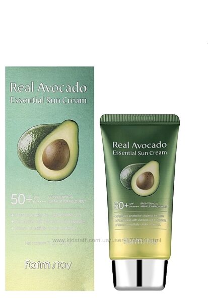 Солнцезащитный крем с авокадо FarmStay Real Avocado Essential Sun Cream SPF