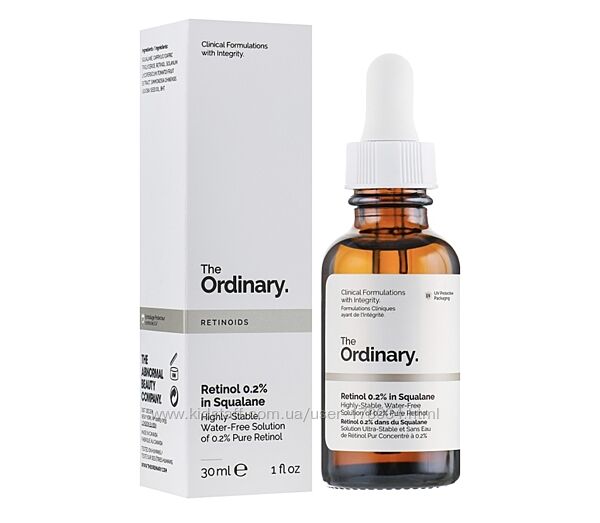 Сыворотка с ретинолом 0.2 в сквалане The Ordinary Retinol 0.2 in Squalane