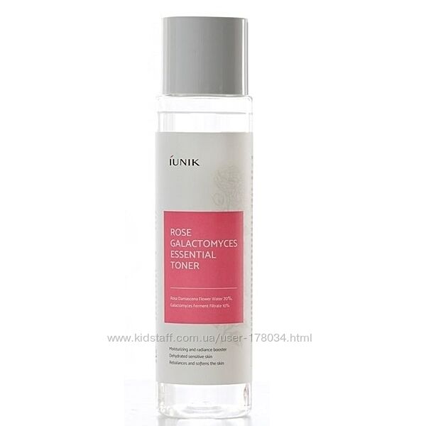 Увлажняющий тонер с экстрактом розы IUNIK Rose Galactomyces Essential Toner