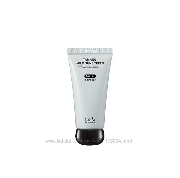 Мягкий солнцезащитный крем Lador Tamanu Mild Sunscreen SPF 50 PA 