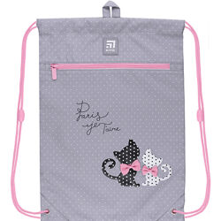 Сумка для обуви с карманом Kite Education In Love K22-601M-5  112 г  46x33 см  серый