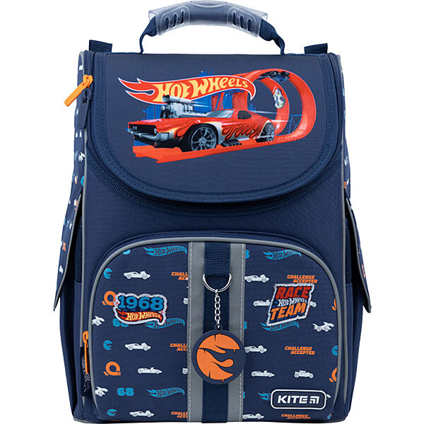 Рюкзак школьный каркасный Kite Education Hot Wheels HW22-501S   990 г   35х25х13 см   синий