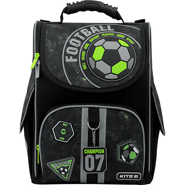 Рюкзак школьный каркасный Kite Education Champion K22-501S-6   990 г   35х25х13 см   черный