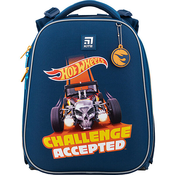 Рюкзак школьный каркасный Kite Education Hot Wheels HW22-531M   1000 г   38х29х16 см   синий