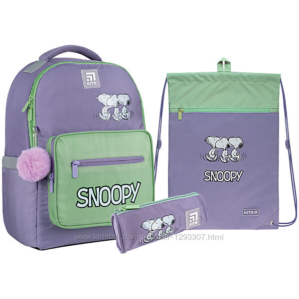 Школьный набор рюкзак  пенал  сумка Kite Snoopy SN22-770M-3