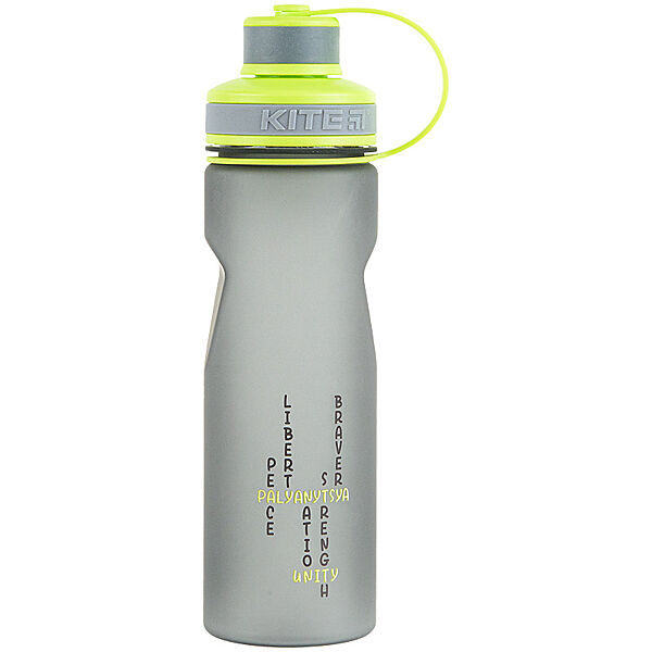 Бутылочка для воды Kite Crossword K22-398-02, 700 мл, серо-зеленая