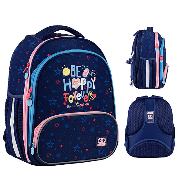 Рюкзак GoPack каркасний Be Happy GO24-597M-3 38x28x15 синій