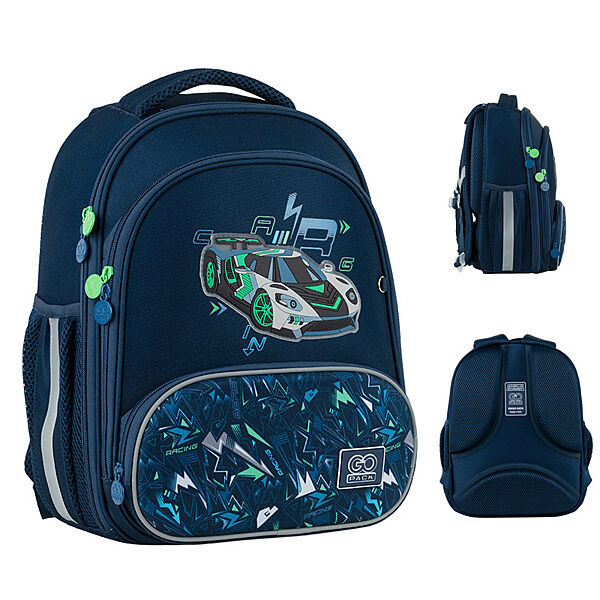 Рюкзак GoPack каркасний Racing Car GO24-597M-7 38x28x15 синій