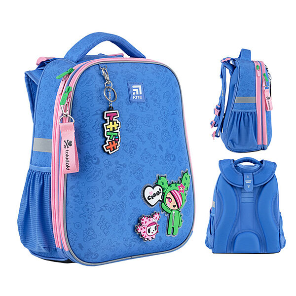 Рюкзак шкільний каркасний Kite tokidoki TK24-531M 38x29x16 см блакитний