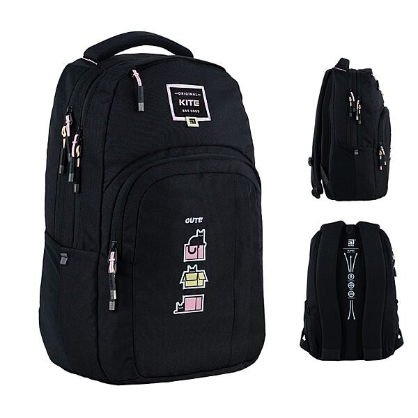 Рюкзак для міста та школи Kite teens K24-2578L-2 46x30x18 см чорний