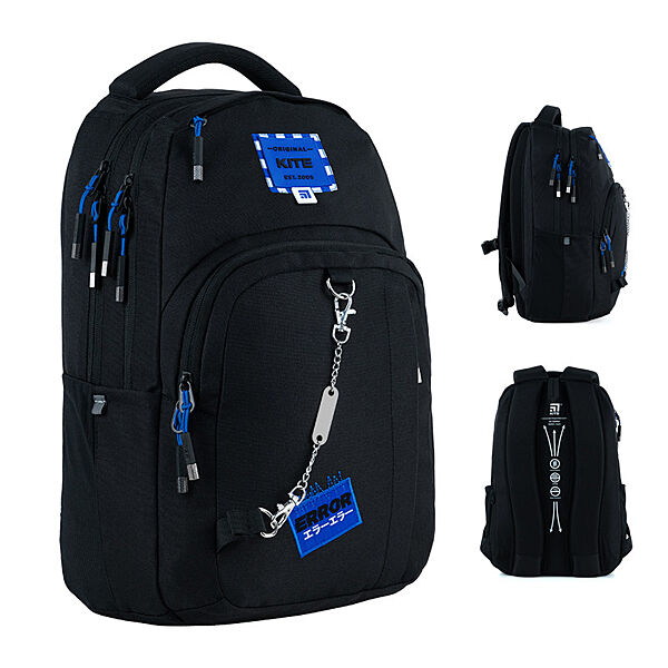 Рюкзак для міста та школи Kite teens K24-2578M-4 42x29x17 см чорний