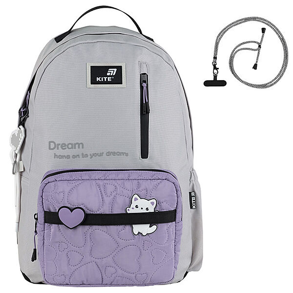 Рюкзак Kite Education teens K25-949L-3   L145  175 см  44x29,5x15  сірий