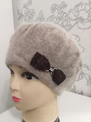 Красивый теплый берет 2 Цвета Качество Премиум Класса