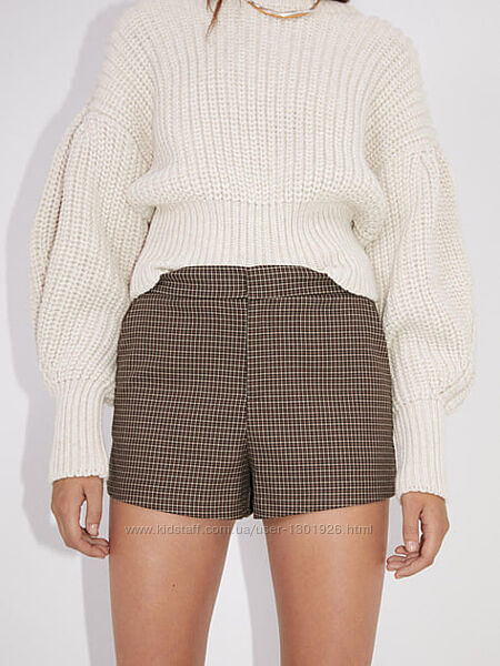 Шорти Zara у клітинку, розмір М, нові
