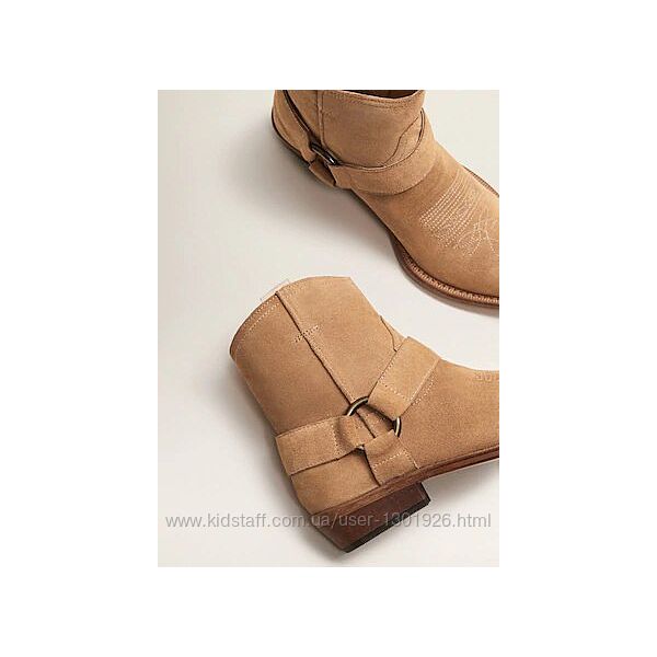 Замшеві жіночі черевики Mango у ковбойсьму стилі, 39 р. , нові