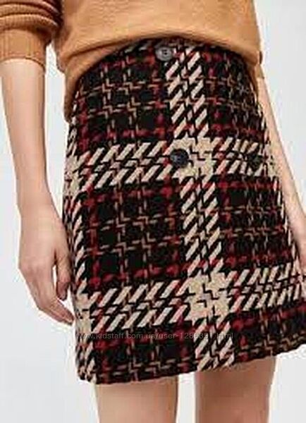 Юбка теплая на запах спідниця Warehouse