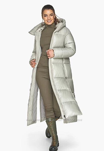 Довга жіноча зимова куртка пальто 