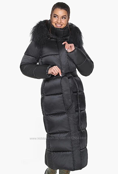 Довга зимова жіноча куртка пальто воздуховик 