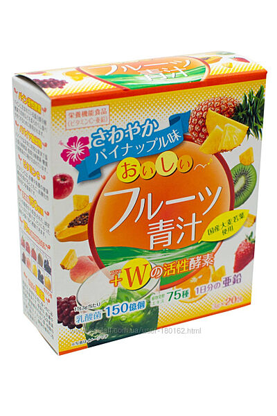 Yuwa аодзиру японский с цинком c энзимами вкус ананаса ацерола