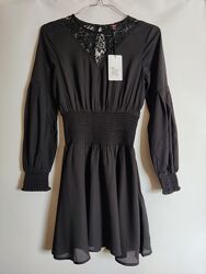 Платье с объемными рукавами Jennyfer S черное
