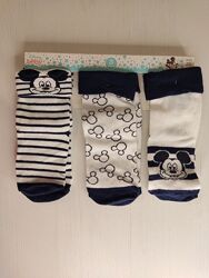 Набір дитячих шкарпеток 3 пари Міккі Маус 12-24міс. 19-22 розмір