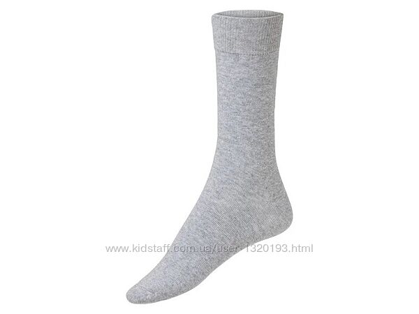 Чоловічі бавовняні шкарпетки, носки, 39-42, сірі, Livergy