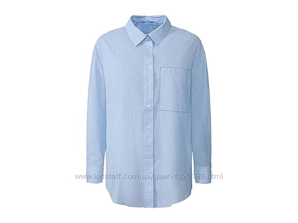 Жіноча блузка,  L 44 euro, Esmara, Німеччина блакитна в смужку, oversized