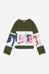 Женский модный свитшот Zara свитер размер S