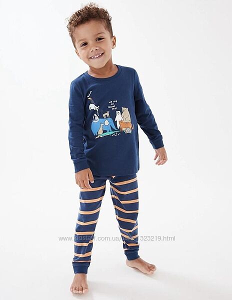 Пижама для мальчика marks & spencer на 6-7 лет хлопок рост 116-122 см