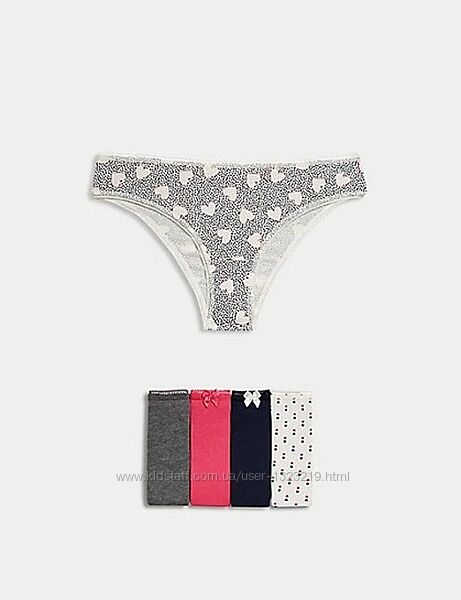 Набор женских трусов 5 штук marks & spencer р-р 14 трусы бразилия хлопок