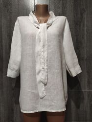 Льняная блузка, лен, из льна Пог-52 см