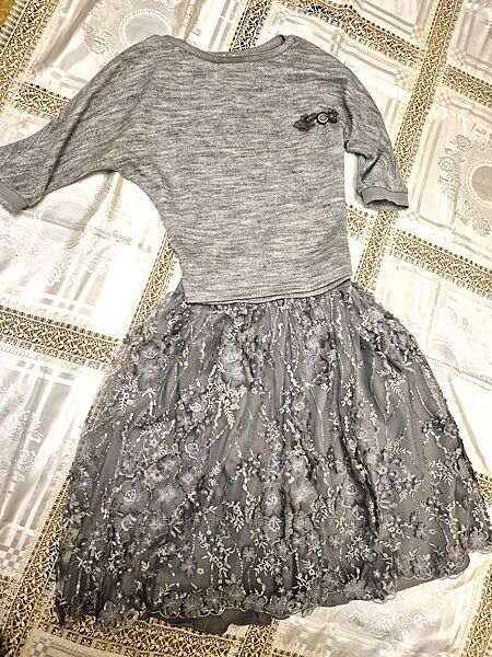 Мега гарний костюм спідниця і светр&92мереживоатлас&92р. L