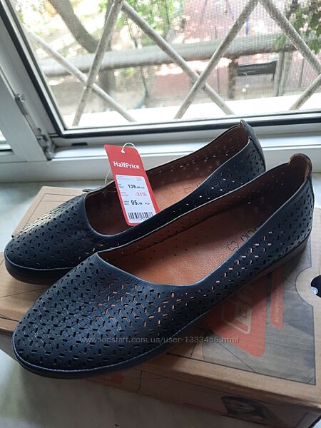 Туфлі-балетки, нові, розмір 36-23,3см