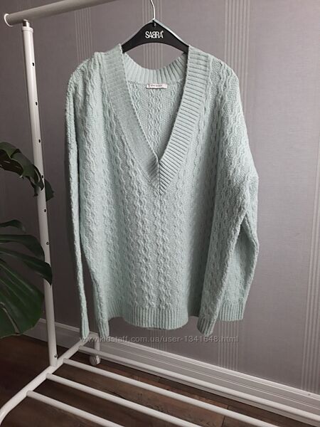 Ніжний пуловер мятного кольору Orsay, розмір M/L