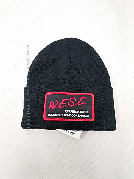 Двойная шапка с отворотом унисекс kids puncho  шведского бренда Wesc Оригин