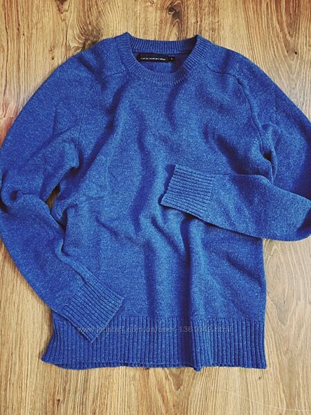Шерстяной свитер василькового цвета NEW PORTLAND, размер L