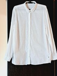 Белоснежная льняная рубашка BRAX, размер 46.
