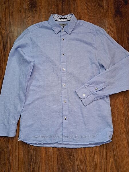 Шикарная льняная рубашка Ted Baker, размер L.