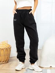 Теплі флісові штани джоггери з манжетами чорні бежеві брюки з флісу SA-486