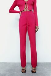 Яскраві трендові брюки висока талія Zara оригінал