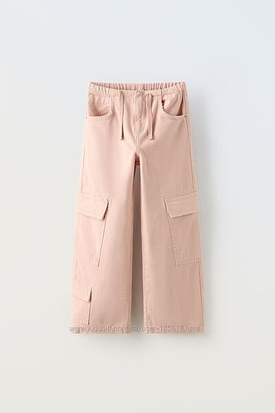 Джинси-карго wide-leg дівчинці від zara