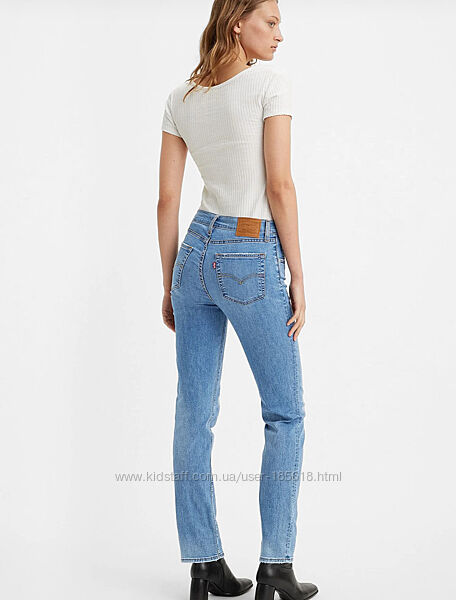Жіночі сині джинси levis 724 high rise straight оригінал