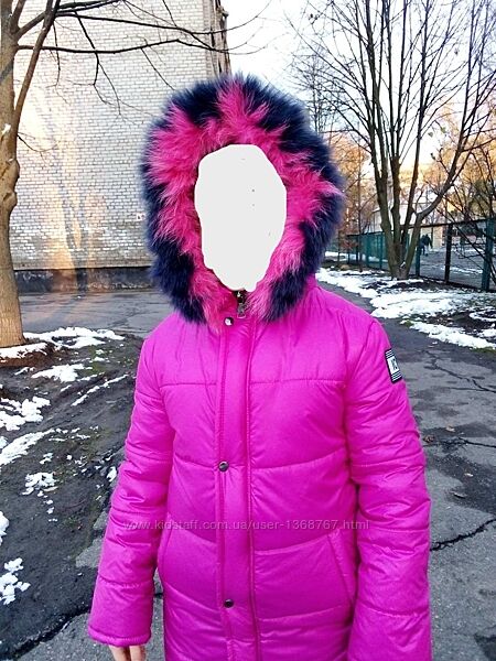 Куртка, курточка, пальто, зимняя, для девочки, сост. новой, на 10-12 лет