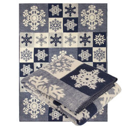 Одеяло из шерсти мериноса снежинки 170х205, шерстяное одеяло от производителя ТМ Ярослав