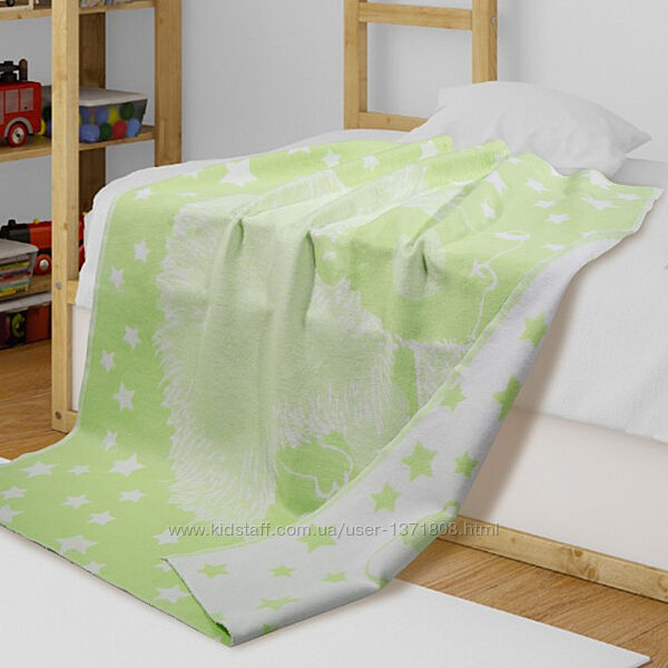 Одеяло детское хлопок салатовое 100х140см , одеяло байковое от производителя ТМ Ярослав