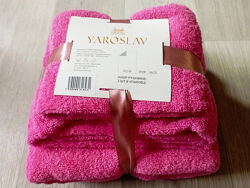 Набор  махровых полотенец розовый цвет 40X70, 50X90, 70X140 Ярослав
