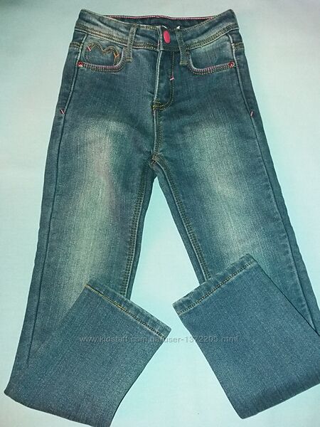 Детские утепленные джинсы и  джегинсы однотонные и цветные р.122 на 6-7 лет