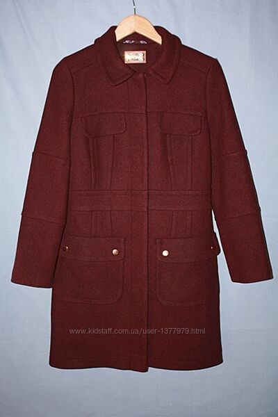 Вовняне бордове пальто Per Una Marks&Spencer