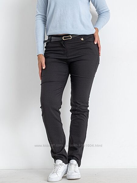 Штани жіночі BSZZ1726-1 полубатальні чорні стрейчеві 