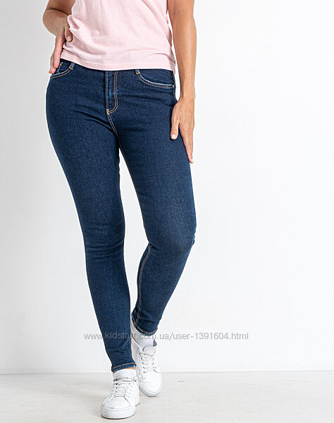 Джинси Arox 6122-01 жіночі сині скіні стрейчеві батальні утеплені на байці